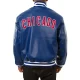 Chicago cubs logo genuine leather varsity jacket blue 2
