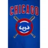 Chicago cubs mashup wool leather womens varsity jacket blue white 3