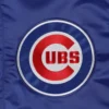 Chicago cubs midfield full snap satin varsity jacket blue 1