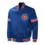 Chicago Cubs Midfield Blue Satin Jacket