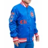 Chicago cubs old english satin varsity jacket blue 2