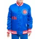 Chicago cubs old english satin varsity jacket blue