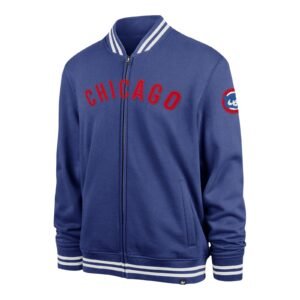 Chicago cubs pack pro camden full zip track varsity jacket blue