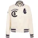 Chicago cubs retro classic womens full snap satin varsity jacket cream 8