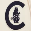 Chicago cubs retro classic womens wool leather varsity jacket cream black 3