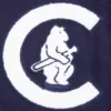 Chicago cubs retro classic womens wool leather varsity jacket navy white 1