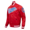 Chicago cubs script tail satin jacket red 1 1