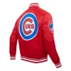 Chicago cubs script tail satin jacket red 3