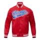 Chicago cubs script tail satin jacket red