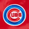 Chicago cubs script tail satin varsity jacket red 4