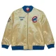 Chicago cubs team og 20 full zip satin varsity jacket gold 1