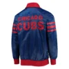 Chicago cubs the captain ii satin varsity jacket blue 2