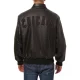 Chicago cubs tonal full leather bomber jacket black 2