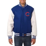 Chicago Cubs Two Tone Wool/Leather Jacket