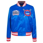Chicago Cubs Mashup Women's Blue Satin Jacket
