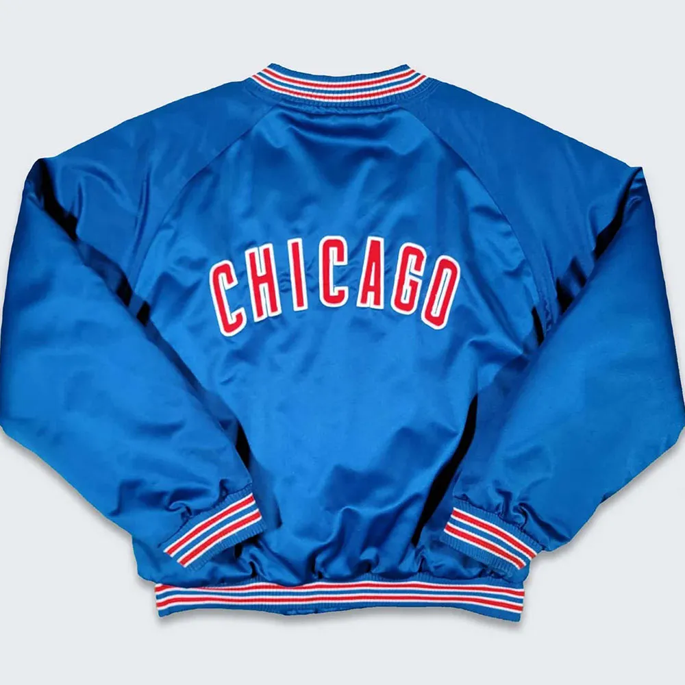 Chicago cubs youth royal satin jacket