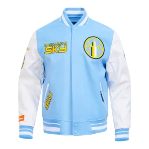 Chicago sky retro classic blue white jacket