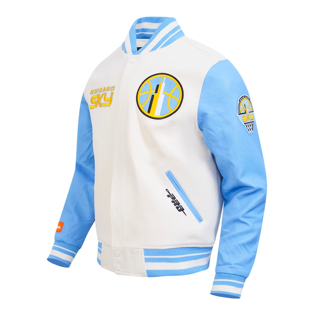 Chicago sky retro classic varsity jacket