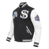 Chicago white sox best of mens black white varsity jacket