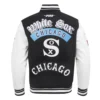 Chicago white sox best of mens wool and leather jacket