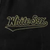 Chicago white sox black gold wool leather varsity jacket black 6