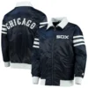 Chicago white sox captain iii satin varsity jacket navy 1