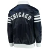 Chicago white sox captain iii satin varsity jacket navy 3