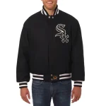 Chicago White Sox One Color Black Wool Jacket