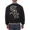 Chicago white sox handcrafted logo wool jacket black 2