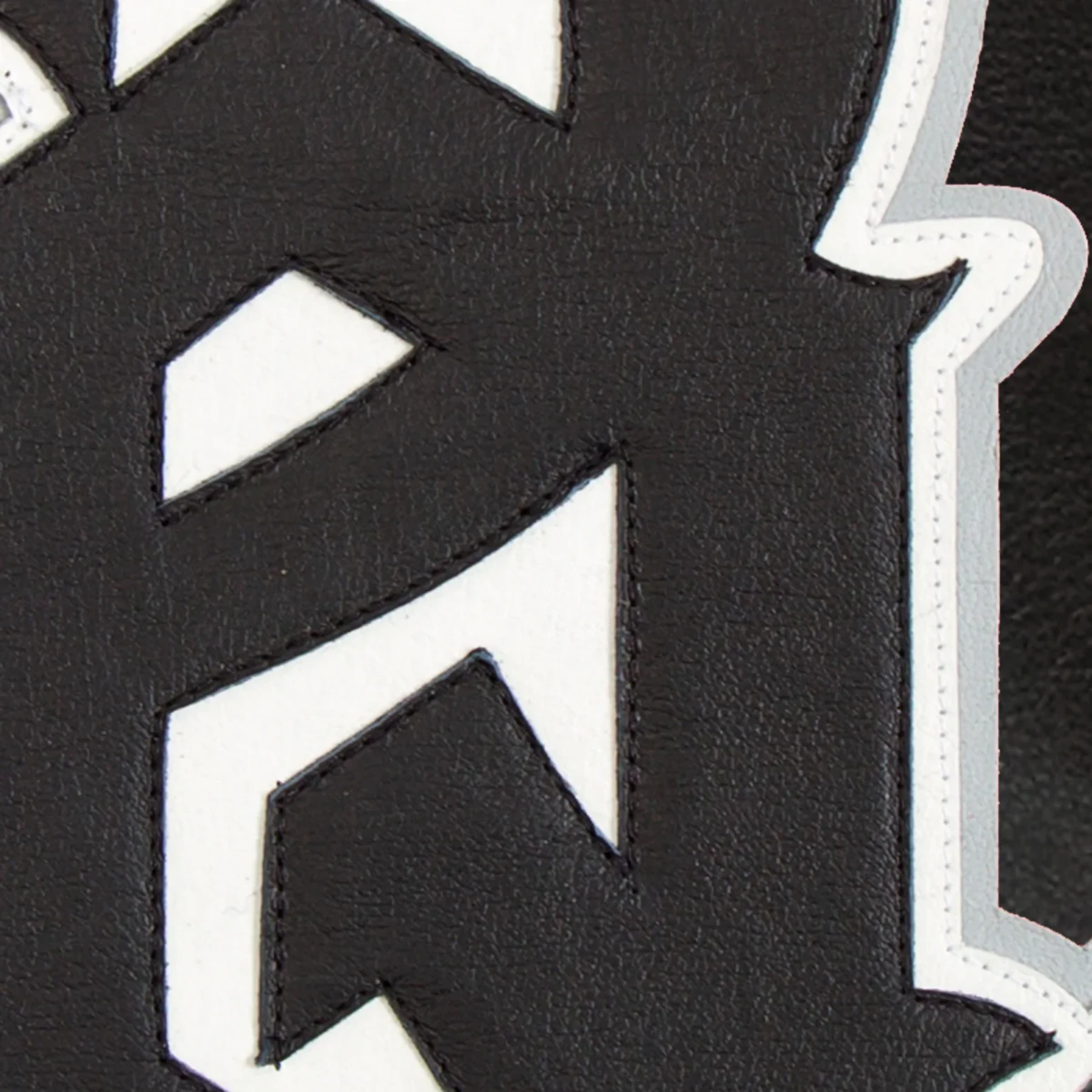Chicago white sox logo genuine leather varsity jacket black 3