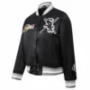 Chicago white sox mashup full snap satin varsity jacket black 1