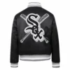 Chicago white sox mashup full snap satin varsity jacket black 2