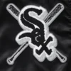 Chicago white sox mashup full snap satin varsity jacket black 3