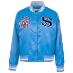 Chicago White Sox Women's Retro Classic Blue Satin Jacket