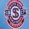 Chicago white sox retro classic wool leather varsity jacket blue white 3