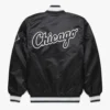 Chicago white sox satin black bomber jacket