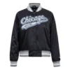 Chicago white sox script tail satin varsity jacket black 1