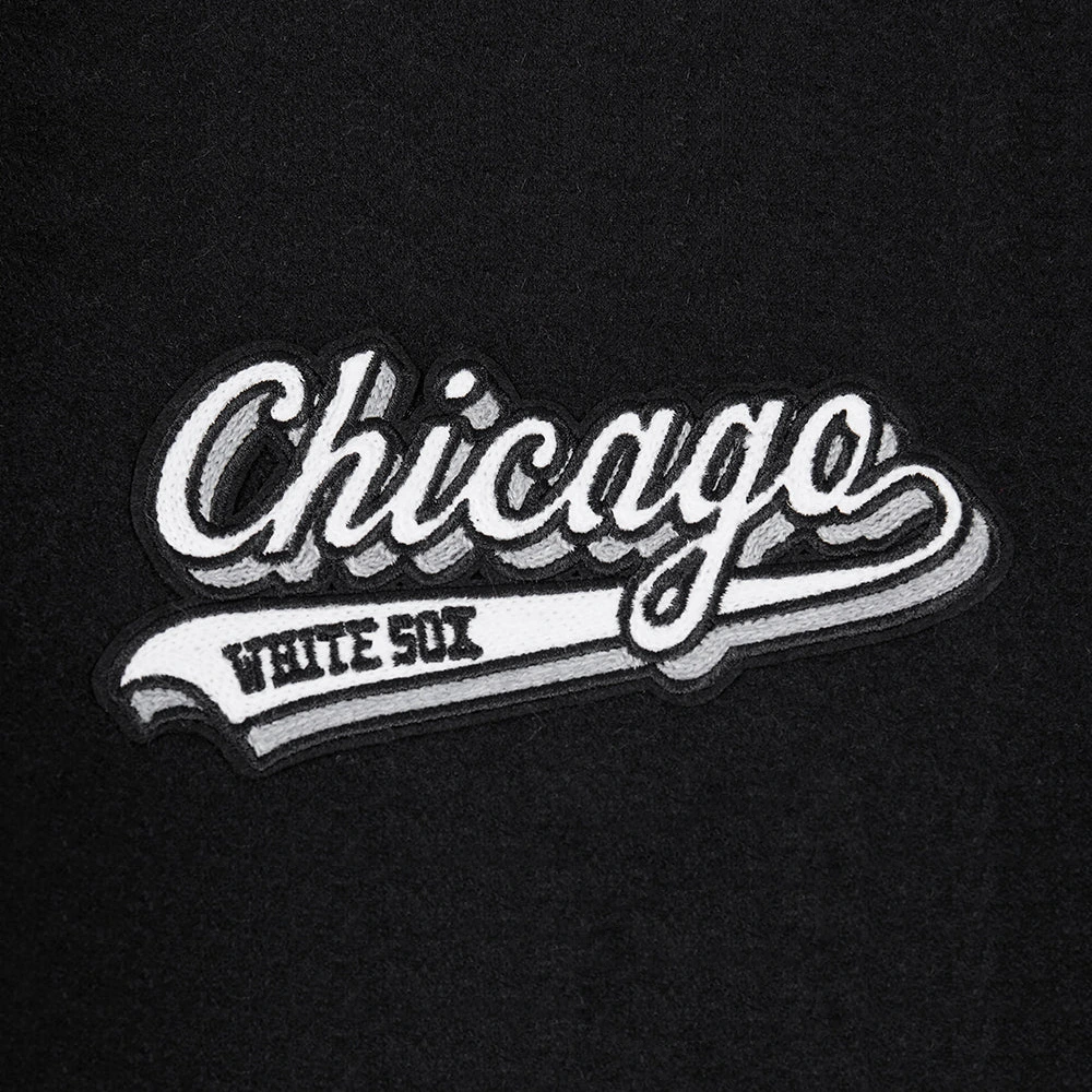 Chicago white sox script tail wool leather varsity jacket 1
