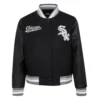 Chicago white sox script tail wool leather varsity jacket 2