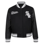 Chicago White Sox Script Tail Wool/Leather Jacket