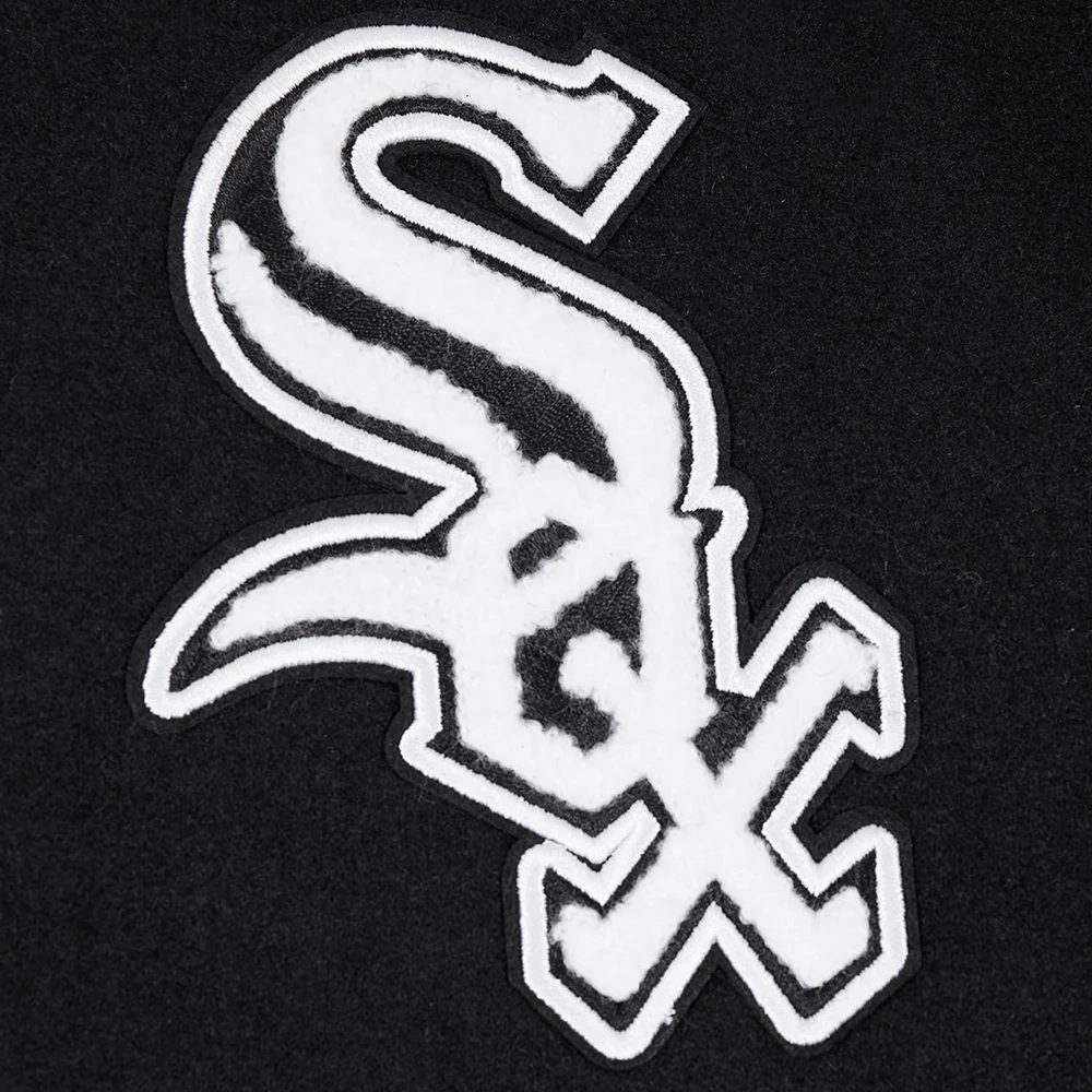 Chicago white sox script tail wool leather varsity jacket 3