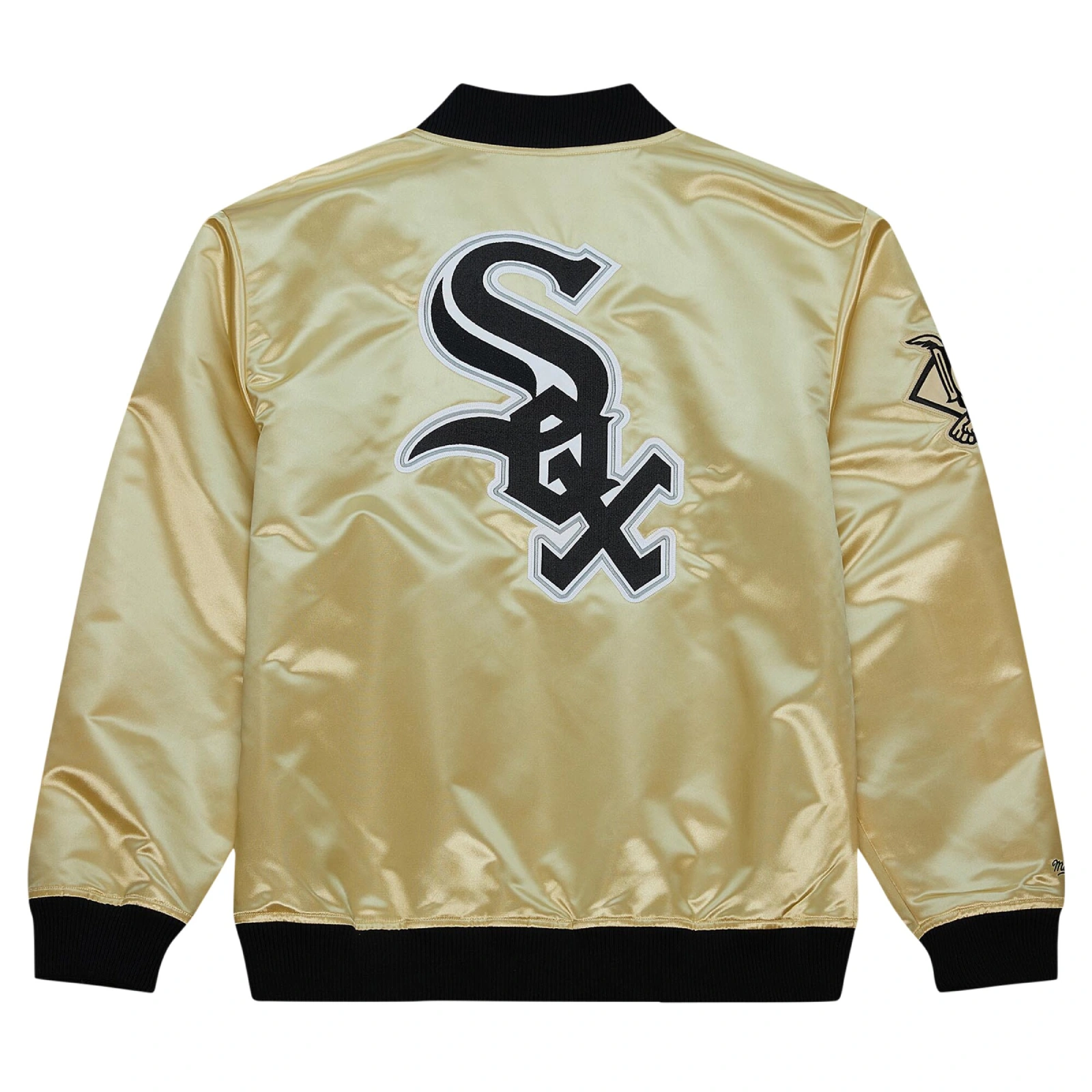 Chicago white sox team og 20 full zip satin varsity jacket gold 2