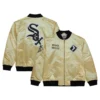 Chicago white sox team og 20 full zip satin varsity jacket gold 9