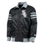 Chicago White Sox The Captain II Black Satin Bomber Jacket