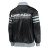 Chicago white sox the captain ii satin varsity jacket black 2