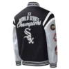 Chicago white sox title holder full snap varsity jacket black grey 2