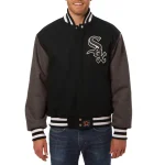 Chicago White Sox Two Tone Black/Gray Wool Jacket