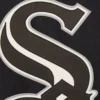 Chicago white sox two tone handcrafted logo wool varsity jacket black gray 3