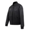 Chicago white sox womens triple black wool leather varsity jacket 6 1