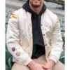 Cincinnati bengals full snap cream satin jacket